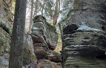 Honeycomb Rocks in Hocking Hills Offers Hikers Iconic Rock Formations